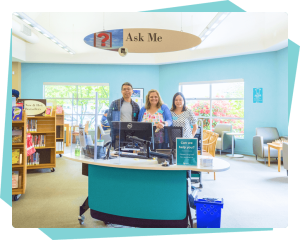 Group of librarians at the Ask Me desk