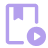 book with media play icon